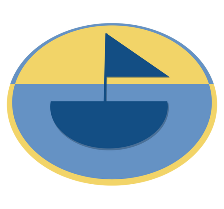 Vinylový koberec s geometrickými tvarmi námorníka - Tenstickers