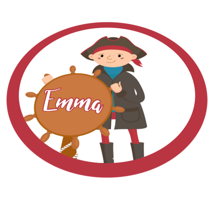 Personalizovaná pirátka personalizovaná mat - Tenstickers