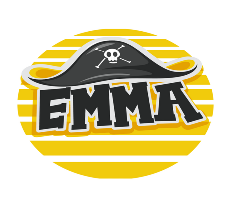 vinylový koberec s menom pirátska tematika - Tenstickers