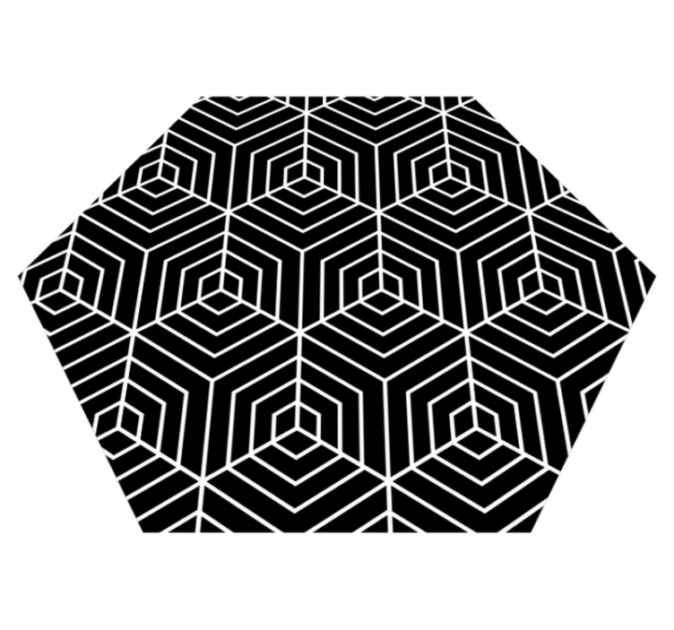 Vinylový koberec s geometrickými tvarmi hexagonálny labyrint - Tenstickers