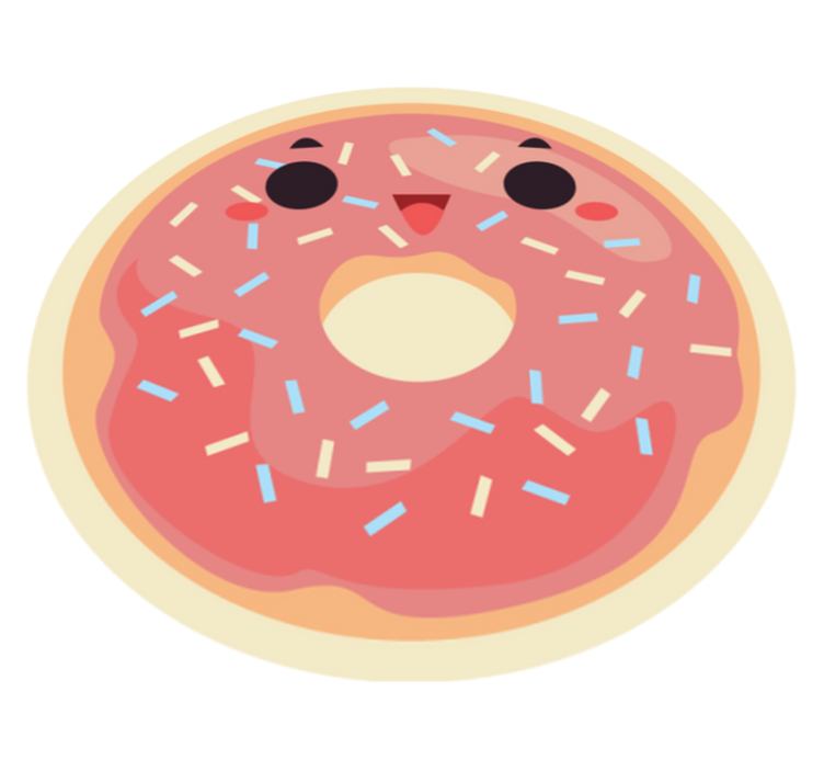 Vinylový koberec happy face donut deti - Tenstickers
