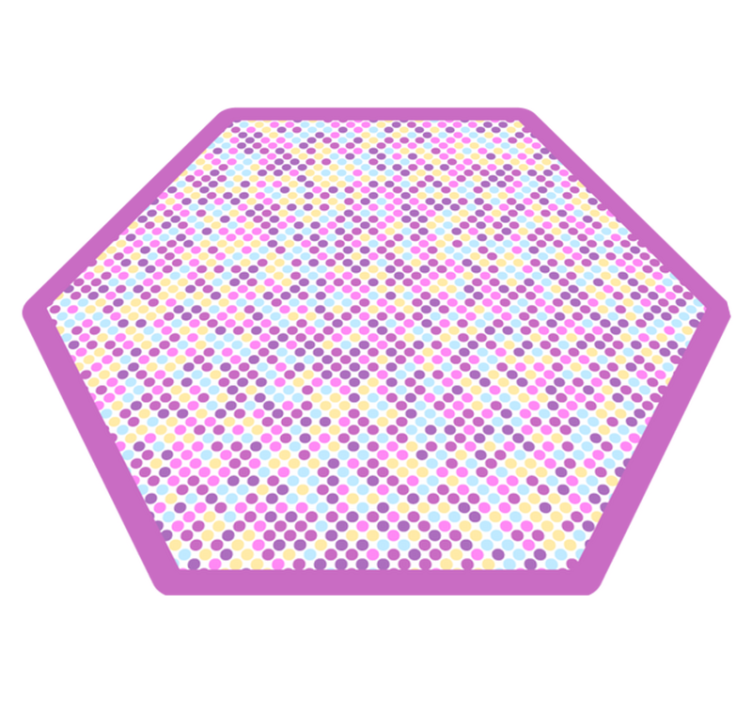 rôzne vinylové koberce pre deti polka šesťuholník - Tenstickers