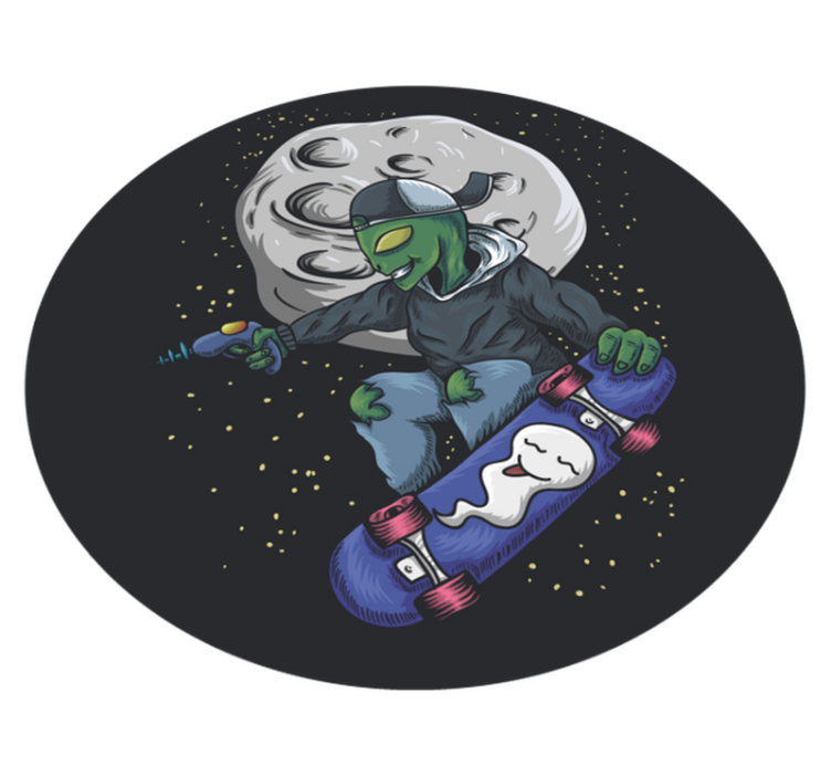 rôzne vinylové koberce pre deti skateboarding mimozemšťan - Tenstickers