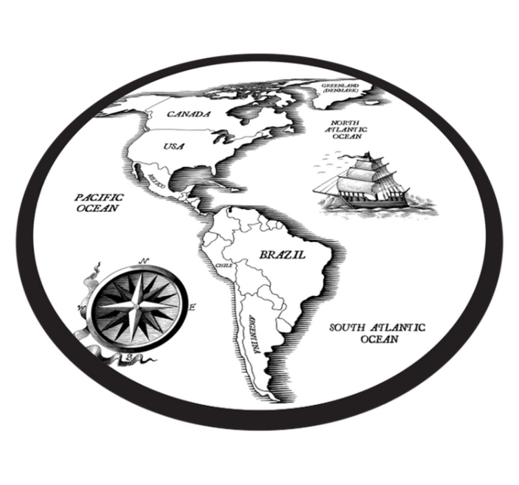 vinylový kvoberec s mapou sveta kartografická elegancia - Tenstickers