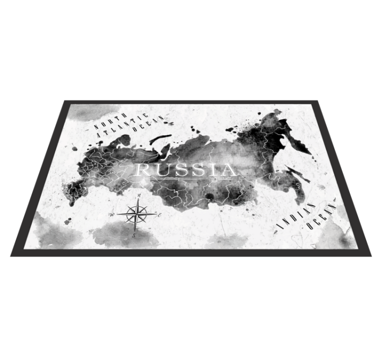 vinylový kvoberec s mapou sveta monochromatická mapa sveta - Tenstickers