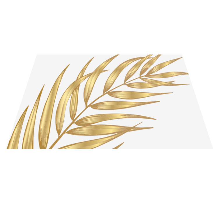 Zlatý kvetinový koberec z palmových listov - Tenstickers