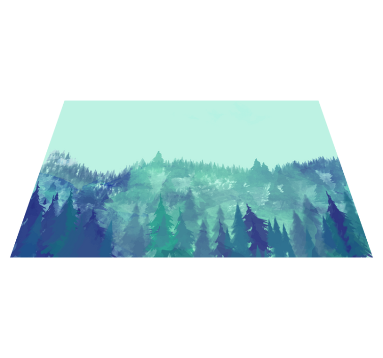 Jemný šedý lesný severský vinylový koberec - Tenstickers