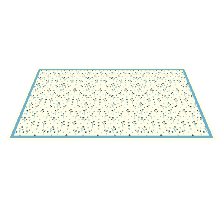 Kvetinový jemný vzor severský vinylový koberec - Tenstickers