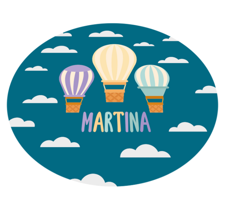 rôzne vinylové koberce pre deti vzduchové balóny s menom - Tenstickers