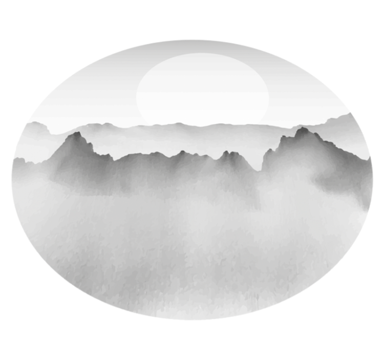 Vinylový koberec grey mountains ink nature - Tenstickers