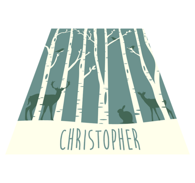 Osobný vinylový koberec pre lesné zvieratá - Tenstickers