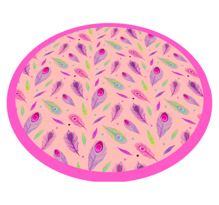 prírodný vinylový koberec farebný vzor peria - Tenstickers