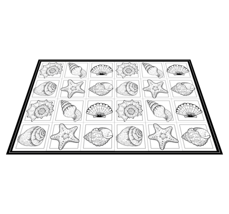 prírodný vinylový koberec umelecké diela z morských mušlí - Tenstickers