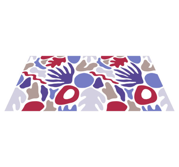 vinylový koberec minimalisticky abstraktný tvar vzor - Tenstickers