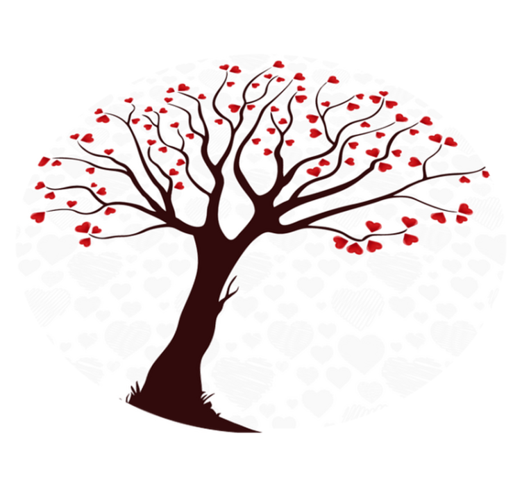 vinylový koberec s kvetmi strom sŕdc - Tenstickers