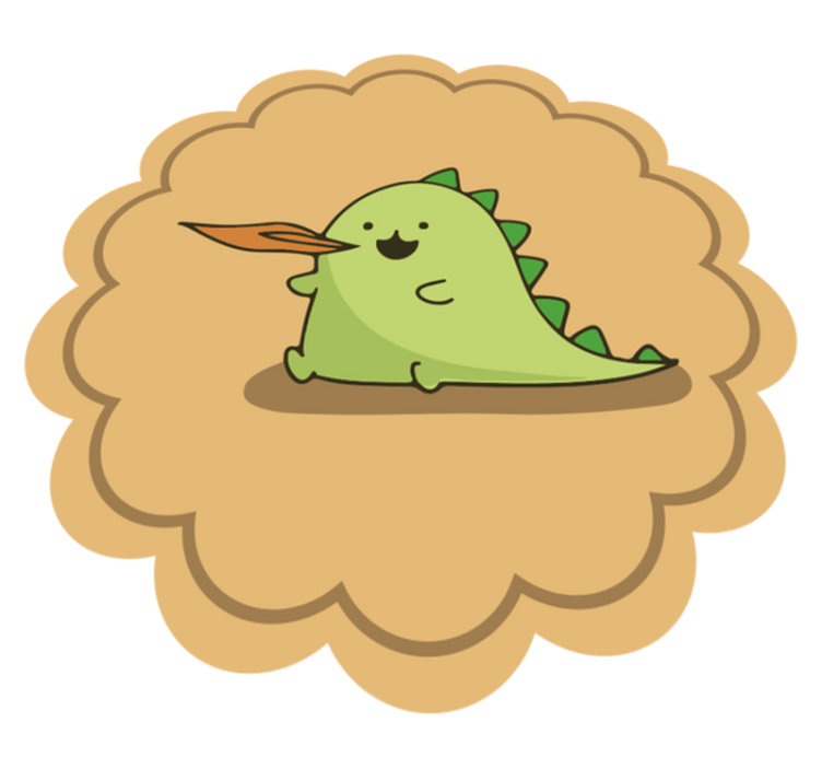 detský vinylový koberec zelená kreslená postavička - Tenstickers