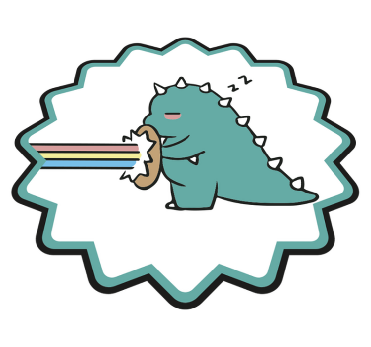 rôzne vinylové koberce pre deti dúhový dych dinosaura - Tenstickers