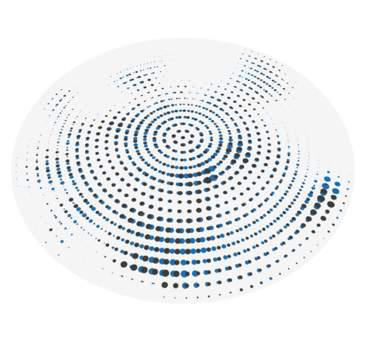 vinylový koberec s geometrickýmy tvarmi okrúhly bodový motív - Tenstickers