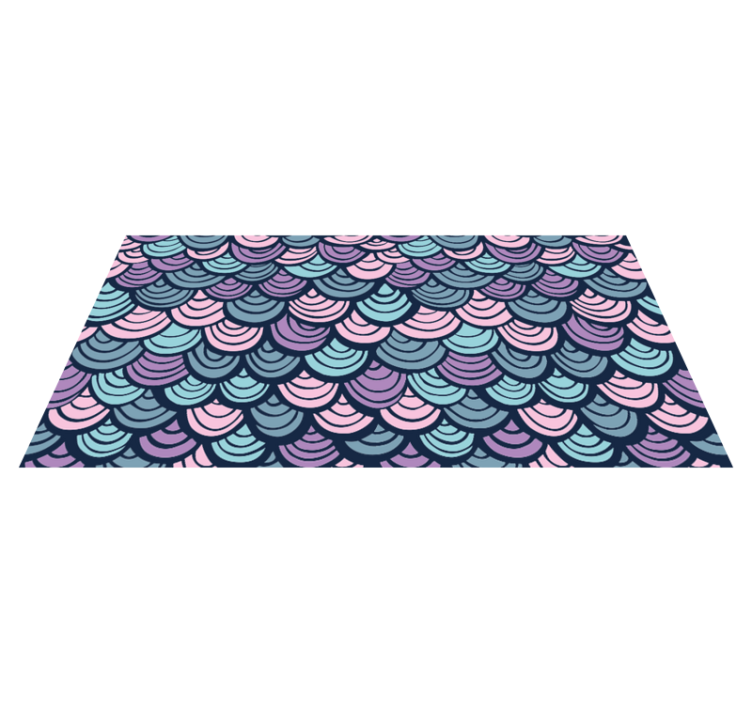 Vinylový koberec s geometrickými tvarmi fialovo-modré vlny - Tenstickers