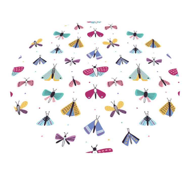vinylový koberec pre bábätko farebná kolekcia hmyzu - Tenstickers