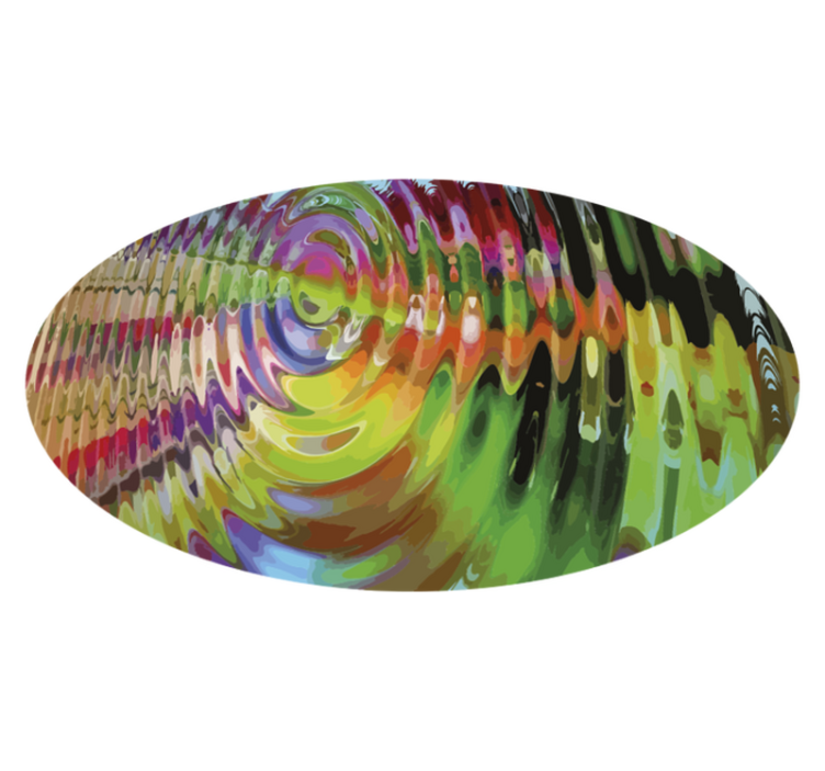 Sústredný viacfarebný moderný koberec - Tenstickers