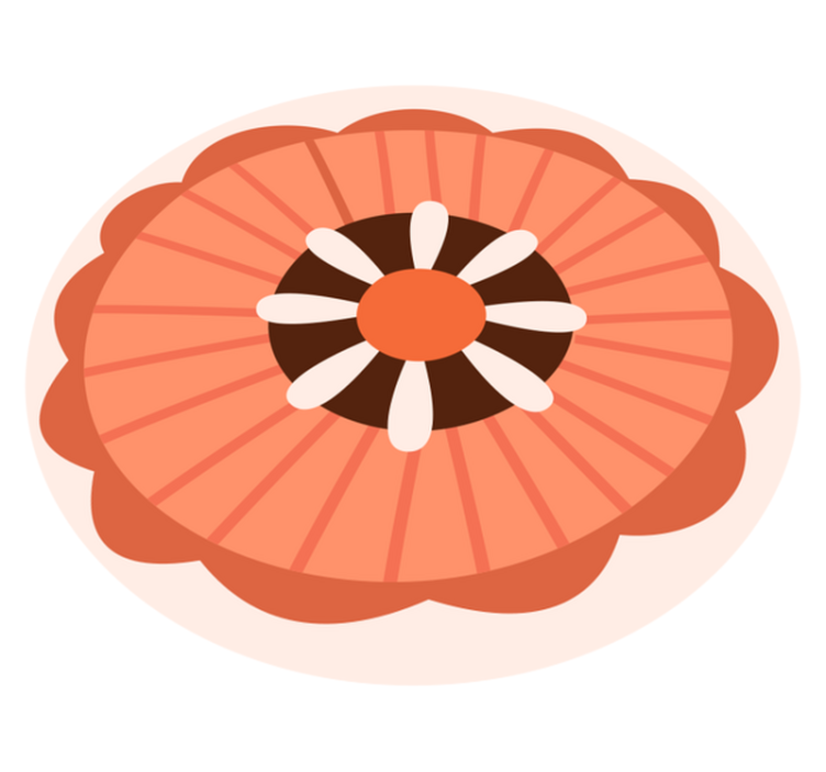 vinylový koberec s kvetmi kvetinový kruhový prvok - Tenstickers