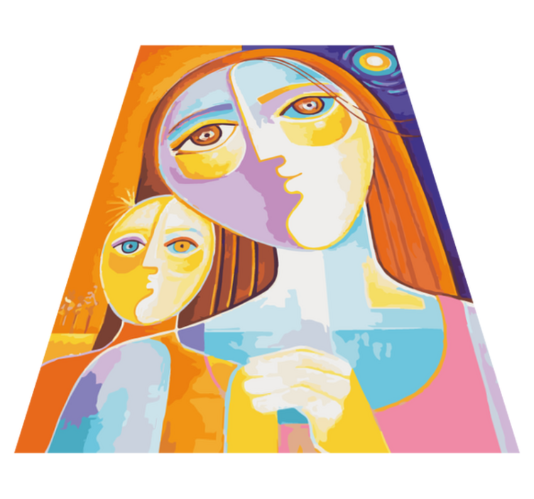 Moderné umenie matku a dieťa moderný koberec - Tenstickers