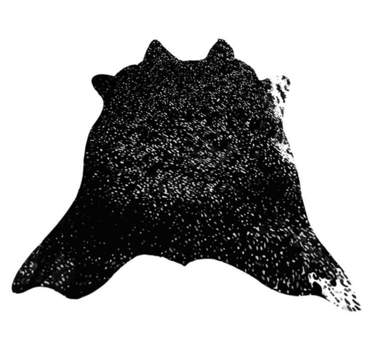 čierny kravský vinylový koberec so zvieracou potlačou - Tenstickers