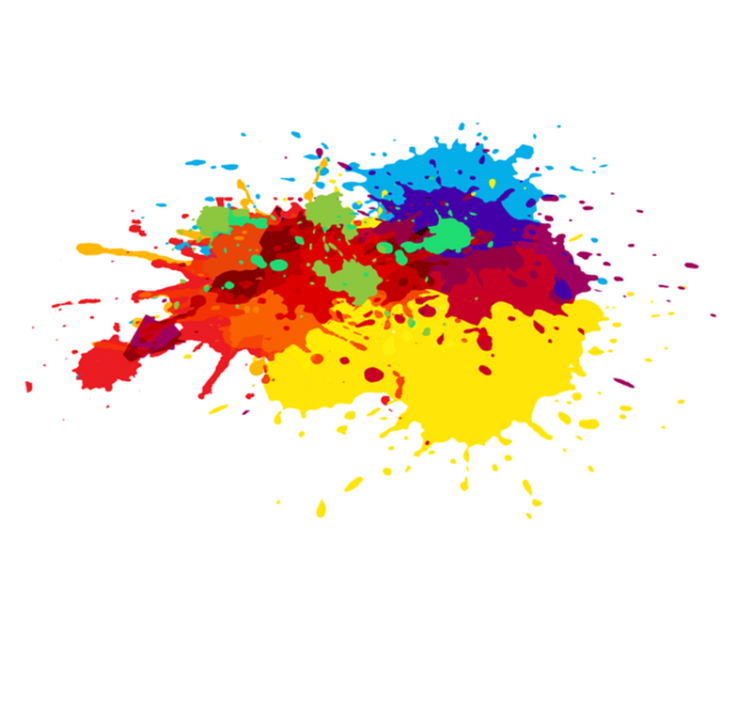 rôzne vinylové koberce pre deti farebné splash art - Tenstickers