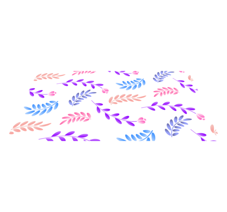 vinylový koberec s kvetmi botanický listový prvok - Tenstickers