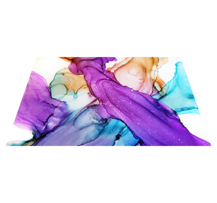 Abstraktné farby kombinujú koberec do spálne - Tenstickers