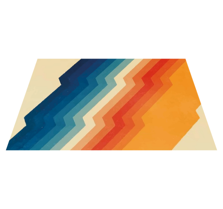 vinylový koberec do obývačky dynamický cikcak - Tenstickers