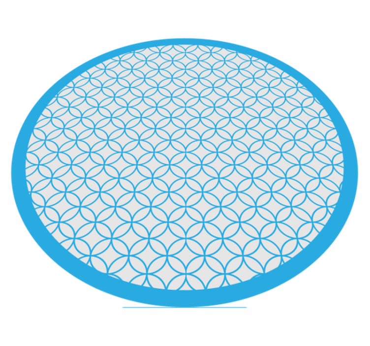 Vinylový koberec s geometrickými tvarmi modrý elegantný vzor - Tenstickers