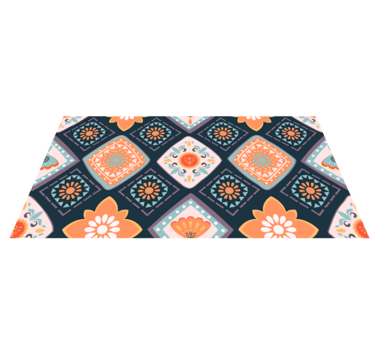 vinylový koberec do kúpelne živý kvetinový vzor - Tenstickers