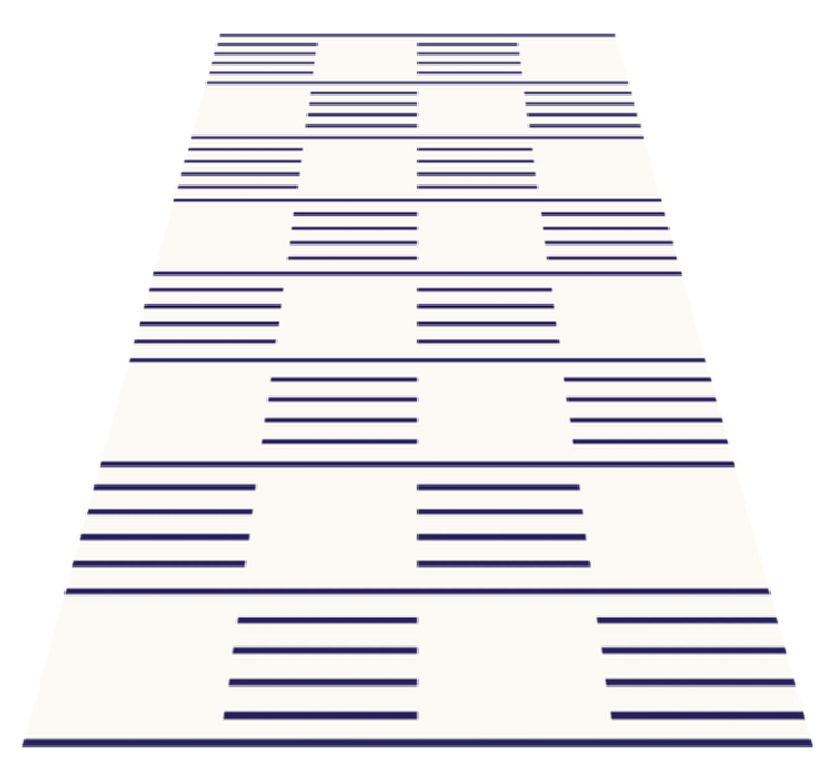 Severský štýl, biely a modrý námornícky severský koberec - Tenstickers