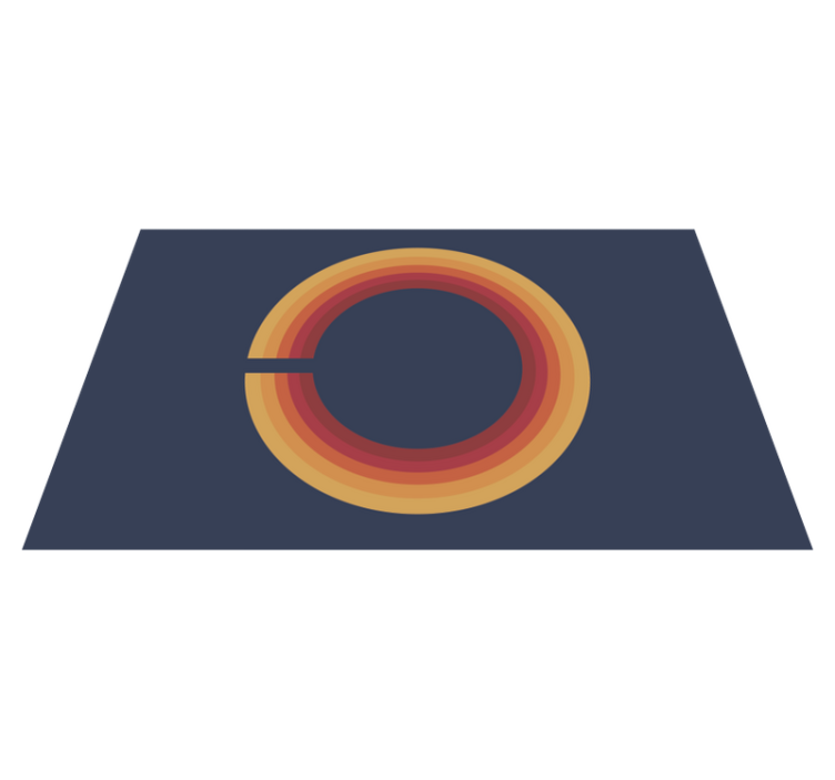 Vinylový koberec vintage retro solárny dizajn - Tenstickers