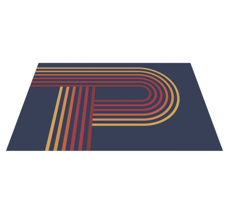 Vinylový koberec s geometrickými tvarmi farebné pruhy - Tenstickers