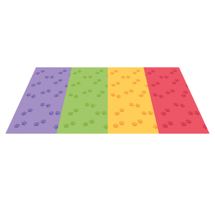 rôzne vinylové koberce pre deti motív odtlačku laby - Tenstickers