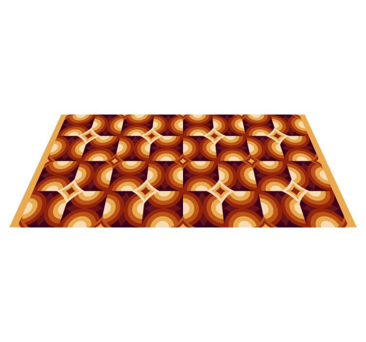 Vinylový koberec vintage retro kruhový vzor - Tenstickers