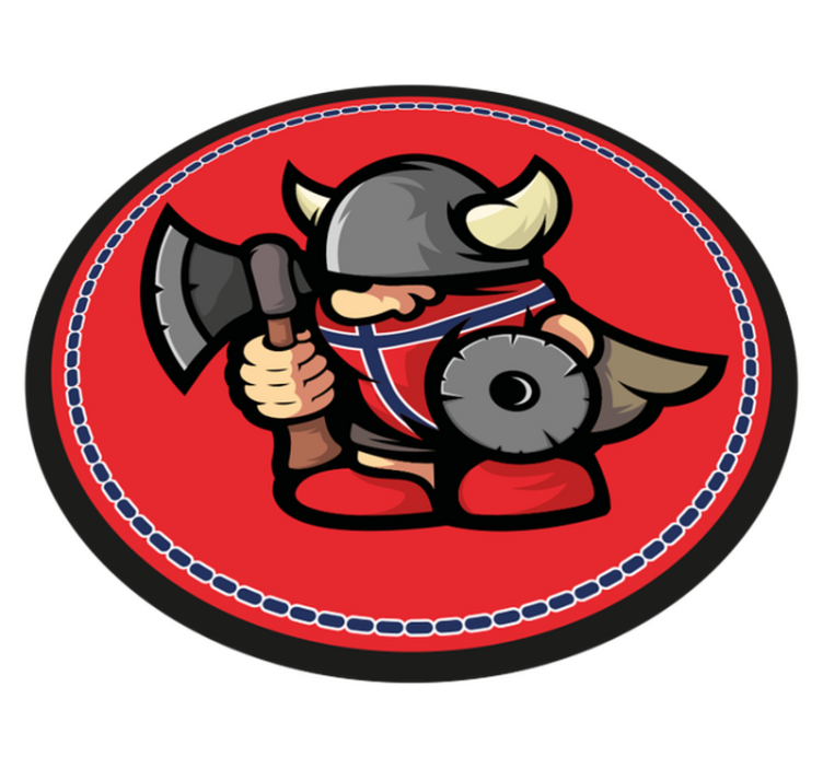 Nórska vlajka vikingská lopta etnický koberec - Tenstickers