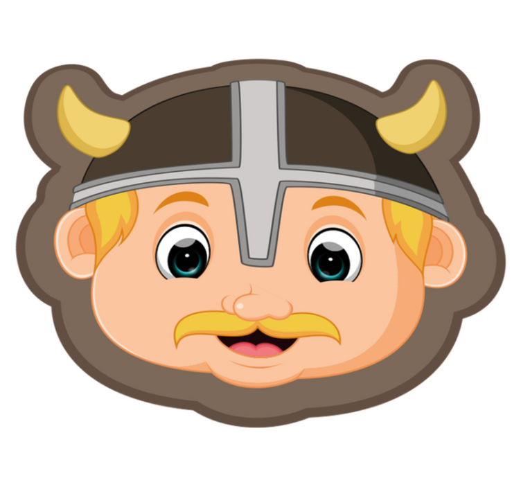 detský vinylový koberec blond vikingská postava - Tenstickers