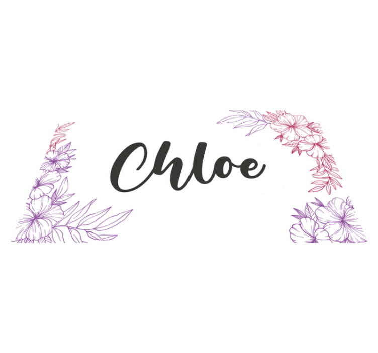 Krásny kvet meno personalizovaná rohož - Tenstickers