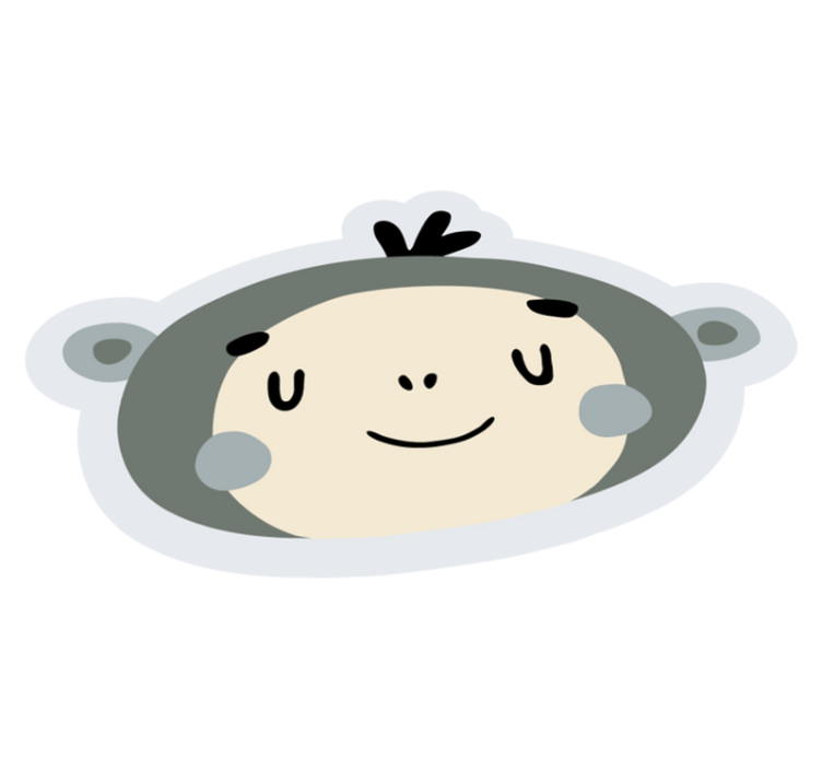 vinylový koberec pre bábätko tvár severskej opice - Tenstickers