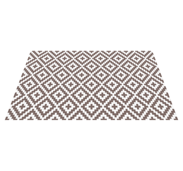 Jednoduché štvorce v krémovom mozaikovom vinylovom koberci - Tenstickers