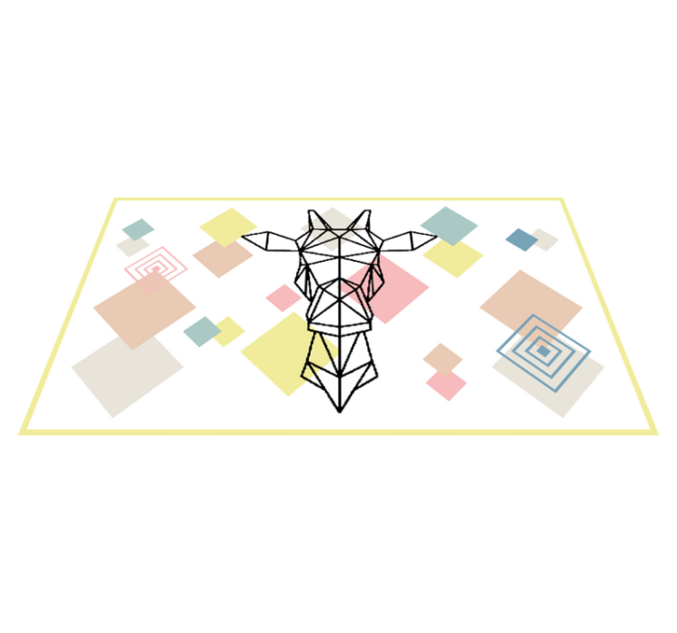 Severský vinylový koberec žirafa v škandinávskom štýle - Tenstickers