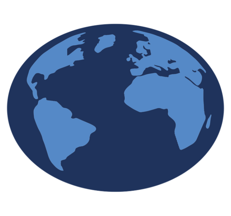 vinylový kvoberec s mapou sveta reprezentácia glóbusu - Tenstickers