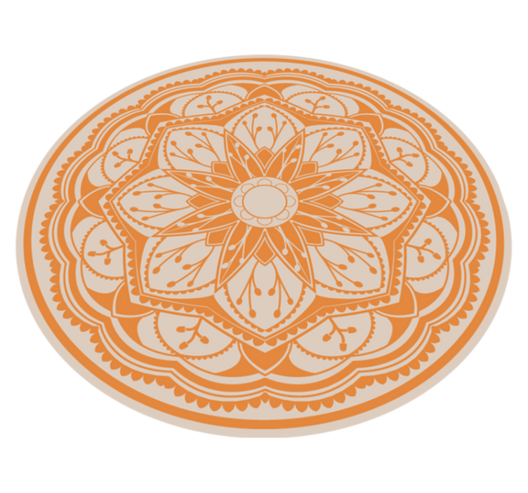 vinylový koberec mandala elegantný okrúhly motív - Tenstickers
