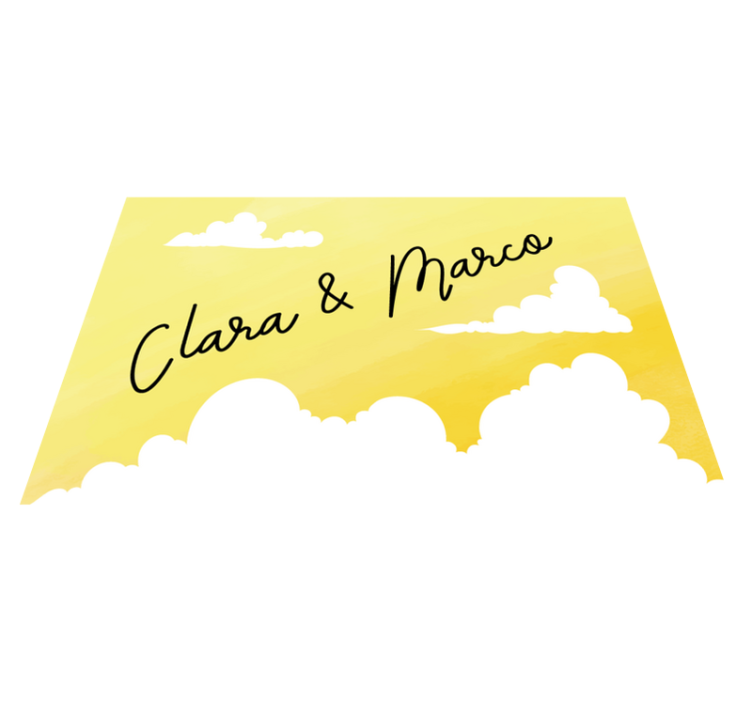 vinylový koberec s menom dizajn zamračeného páru - Tenstickers