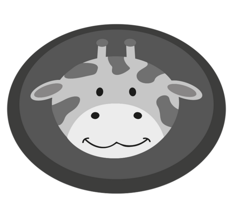 vinylový koberec pre bábätko sivá žirafka - Tenstickers