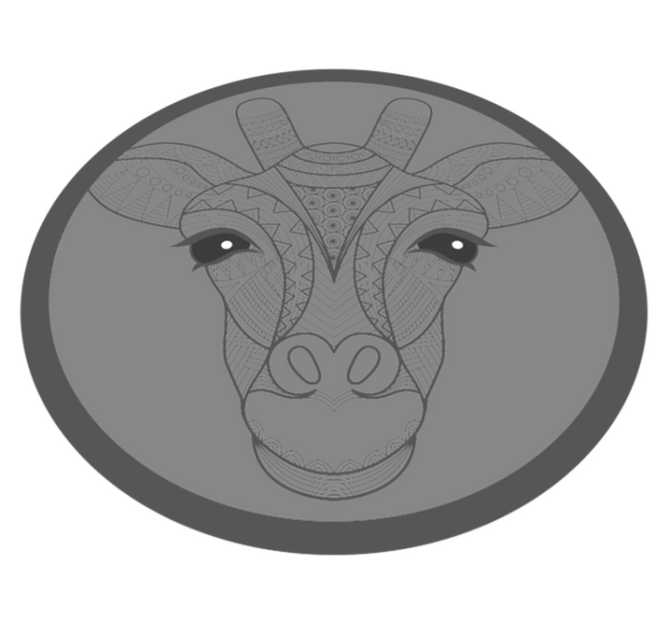 vinylové koberce zvieratá dizajn sivej žirafy - Tenstickers